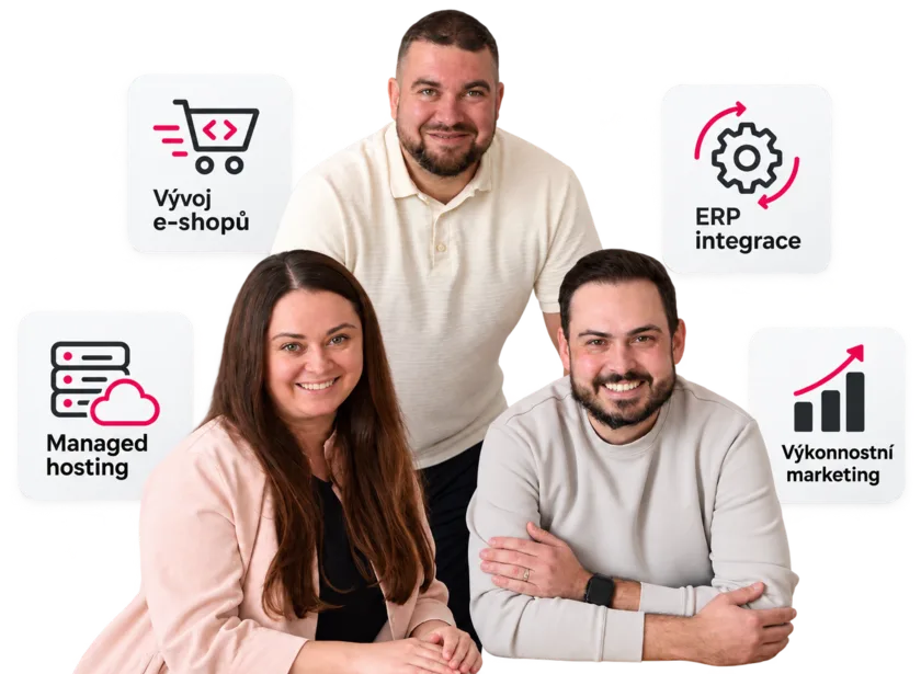 Tým FEO: vývoj e-shopů, ERP integrace, hosting a výkonnostní marketing